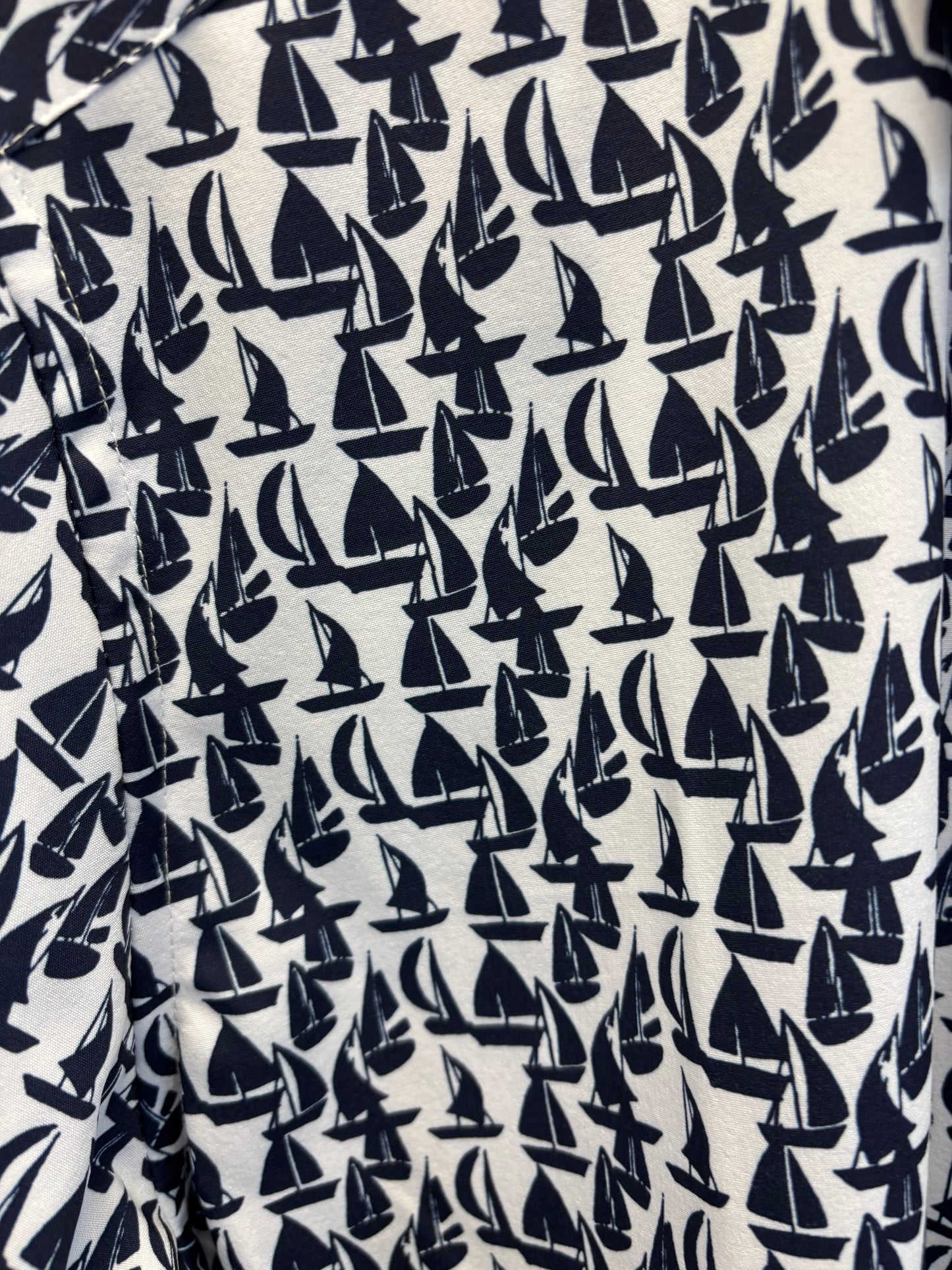 Sail Boat Short Sleeve Button Down