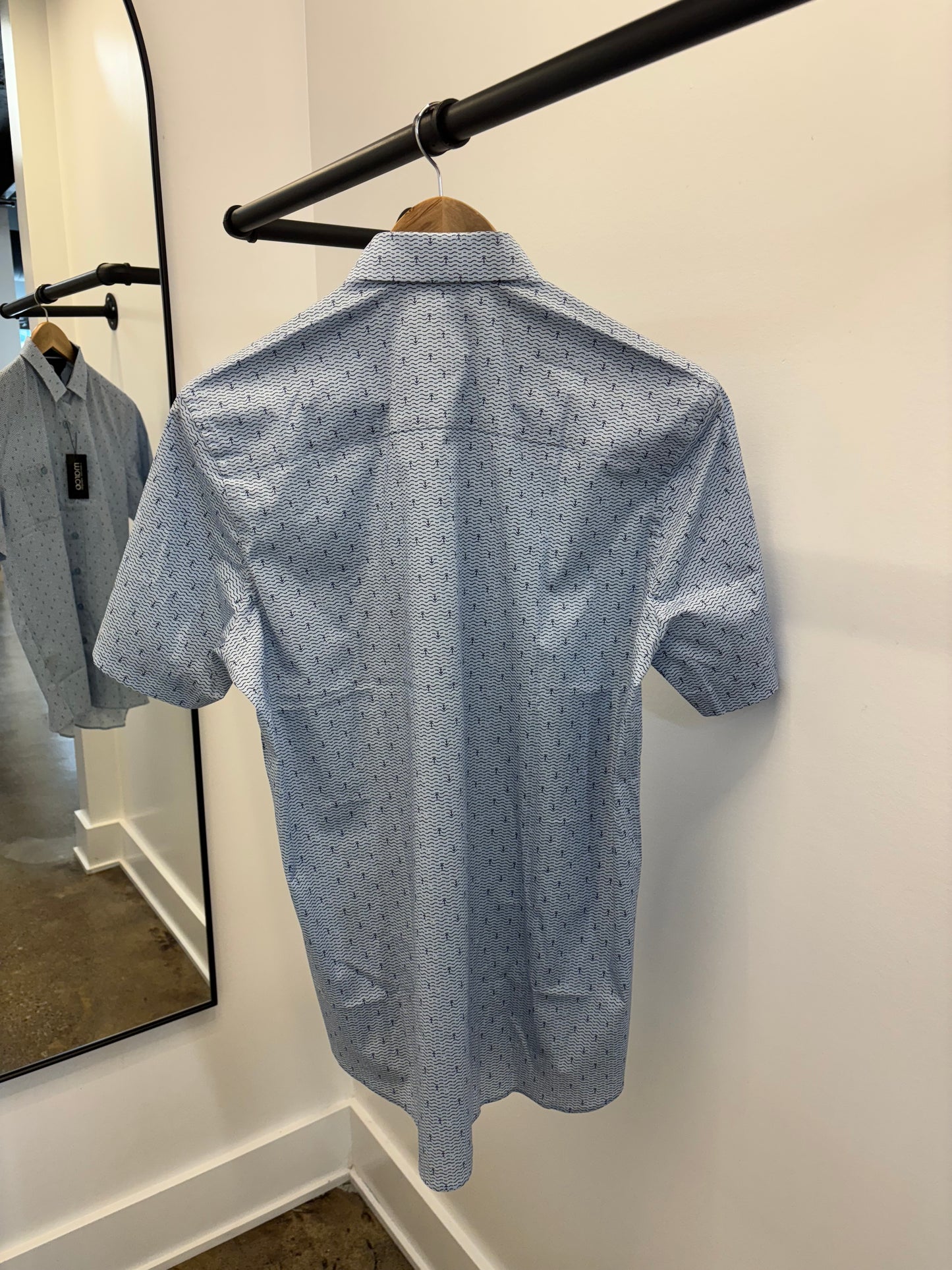 Anchor Short Sleeve Button Down Dress Shirt