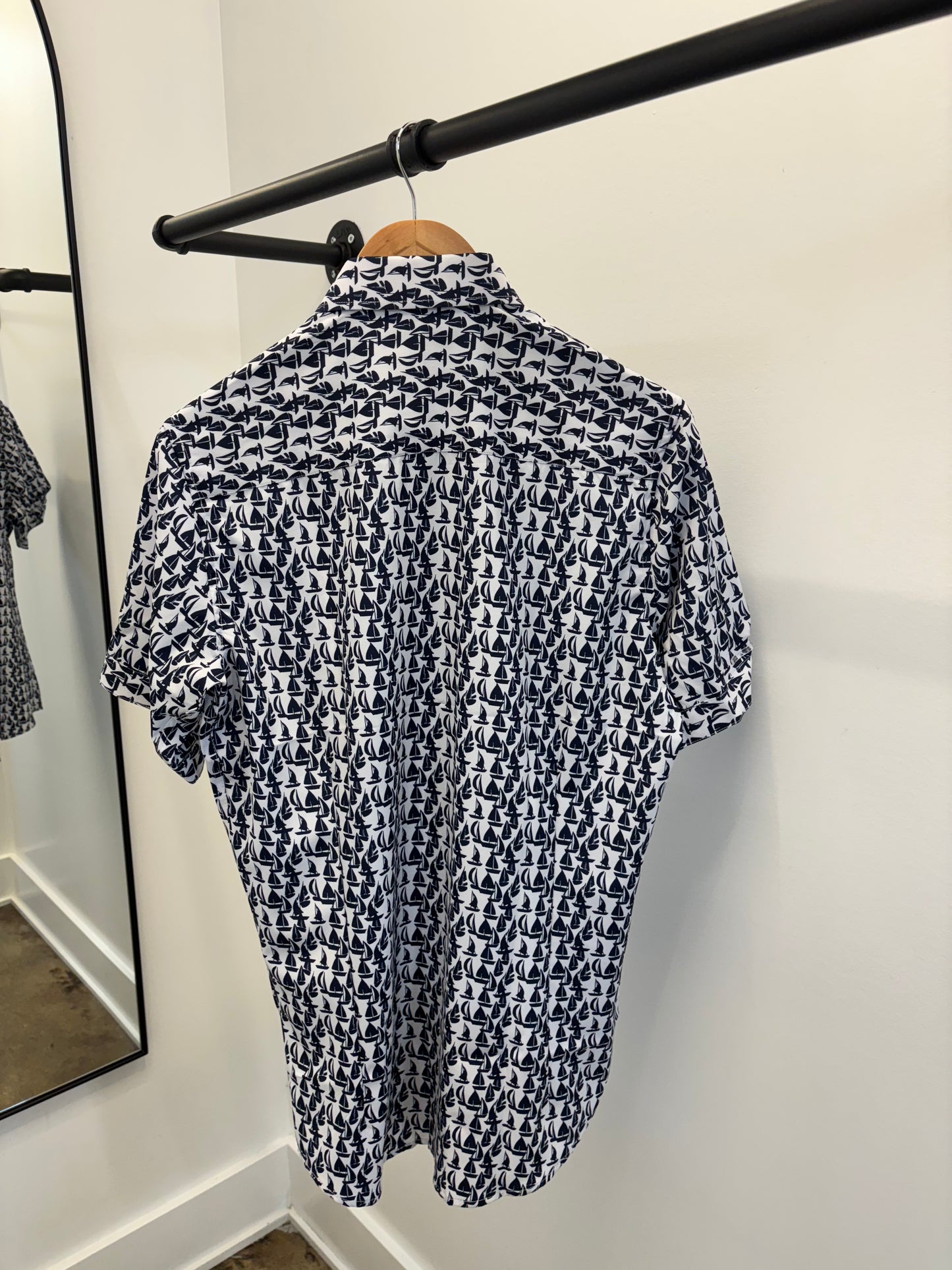 Sail Boat Short Sleeve Button Down