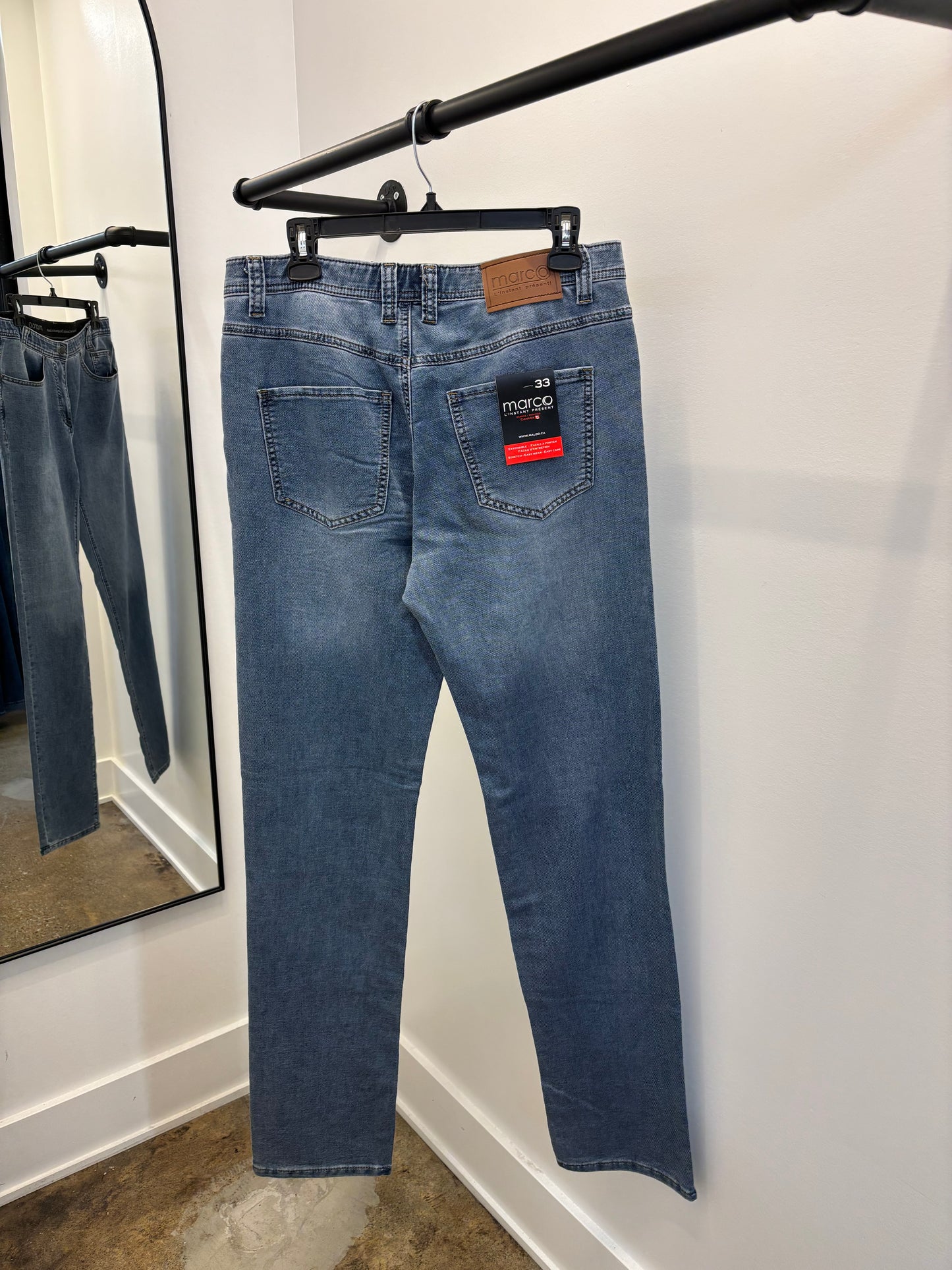 5 Pocket Light Wash Denim