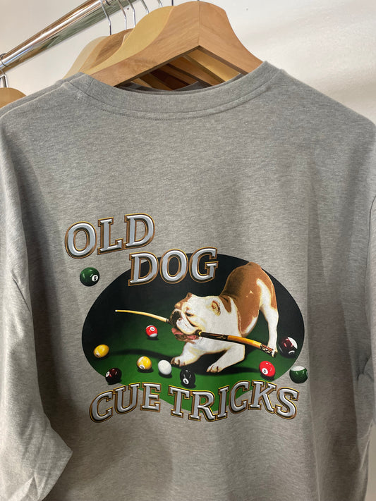 Old Dogs Cue Tricks Pocket Tee