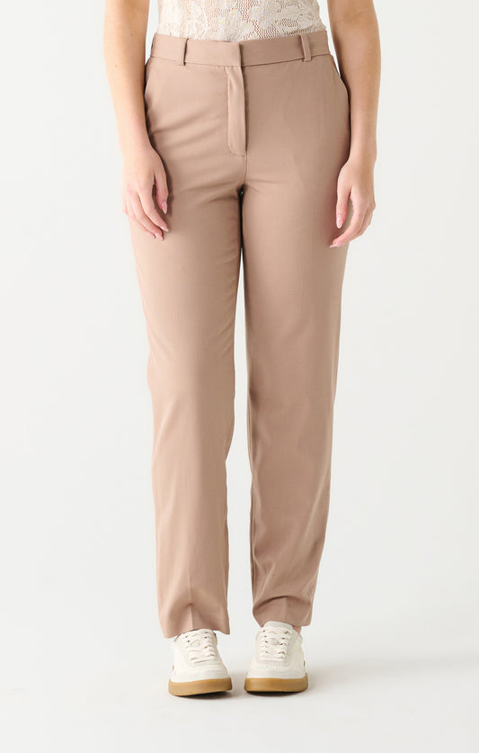 Mid Rise Straight Leg Pant