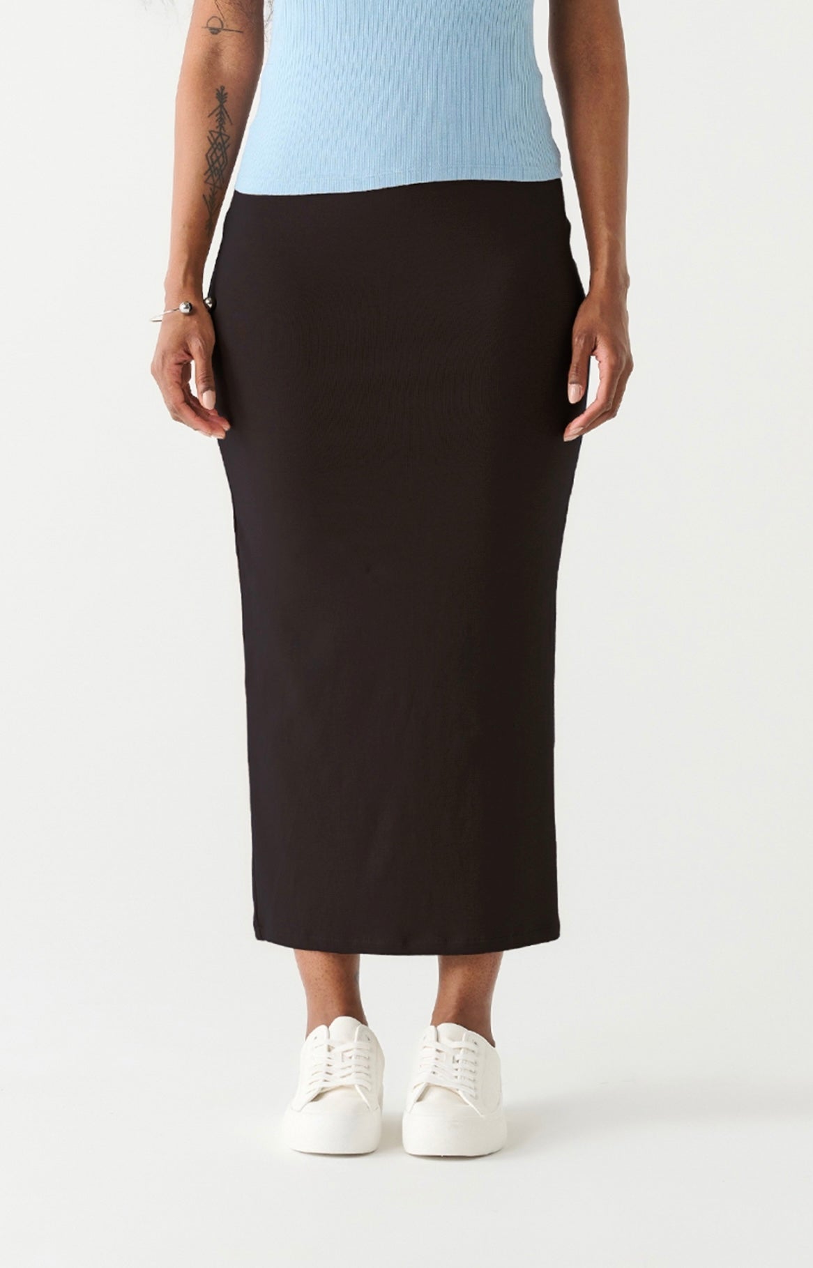 Long Pencil Skirt- Black