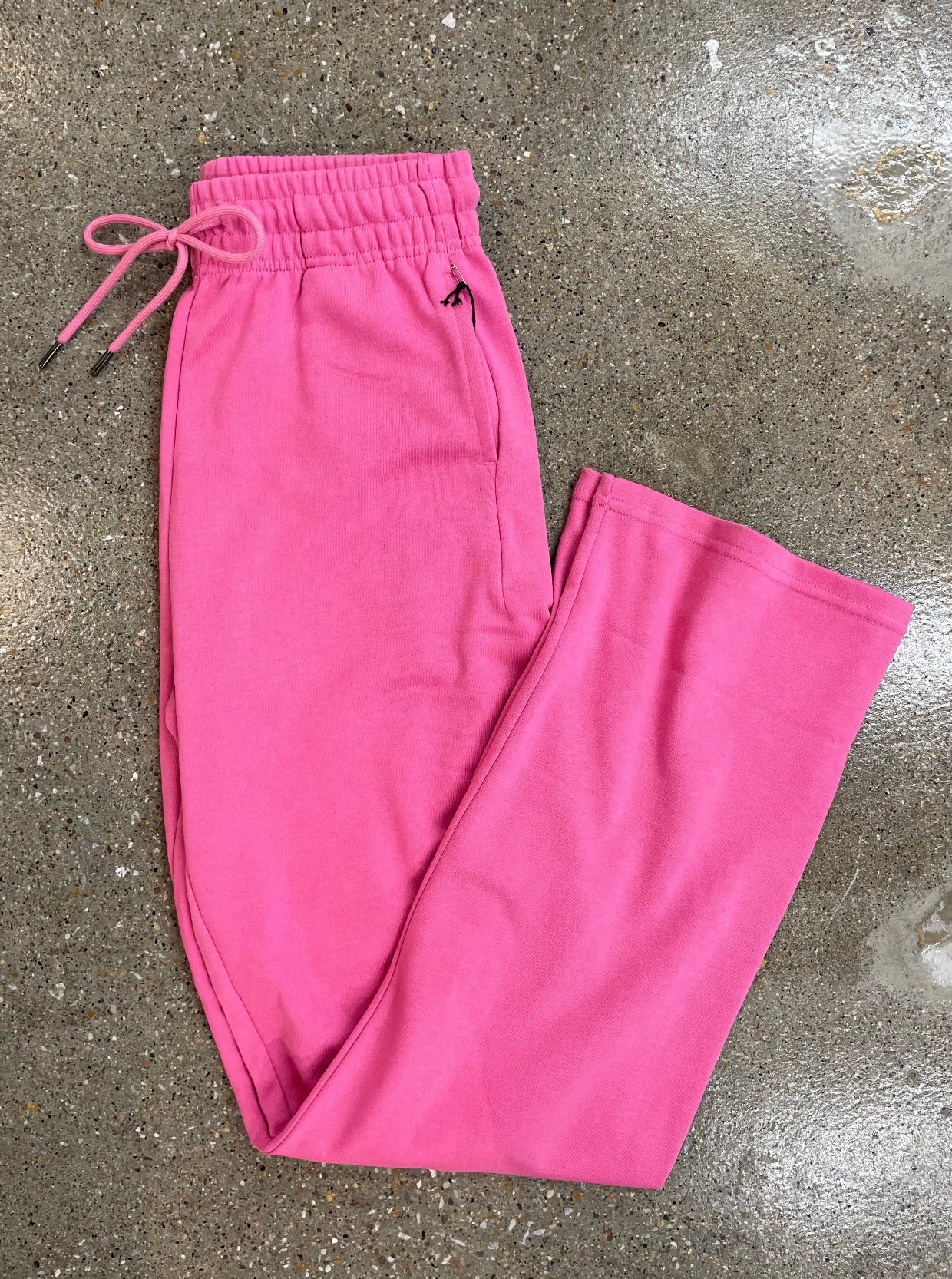 Straight Leg Sweatpants-Pink