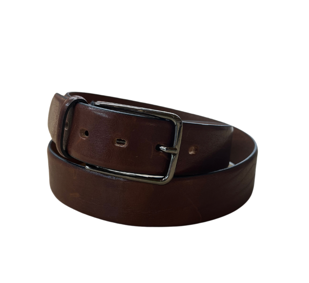 Dark brown leather belt