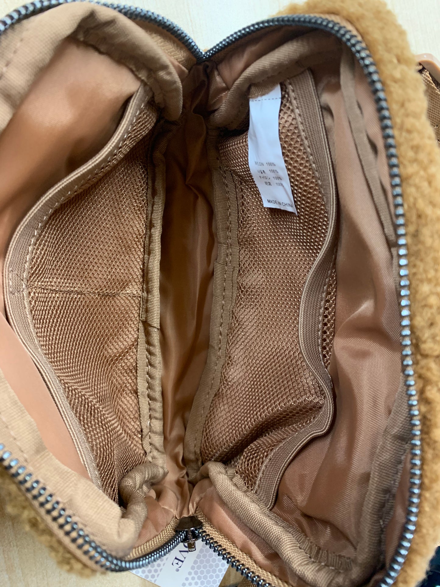 Dixie Nylon Sherpa Belt/Crossbody Bag — Brown