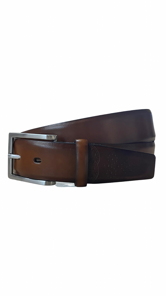 Brown Leather Belt with Detail