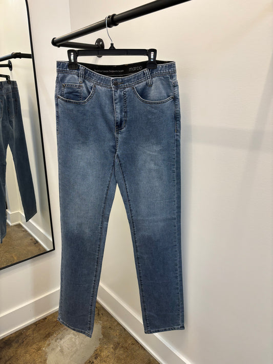 5 Pocket Light Wash Denim