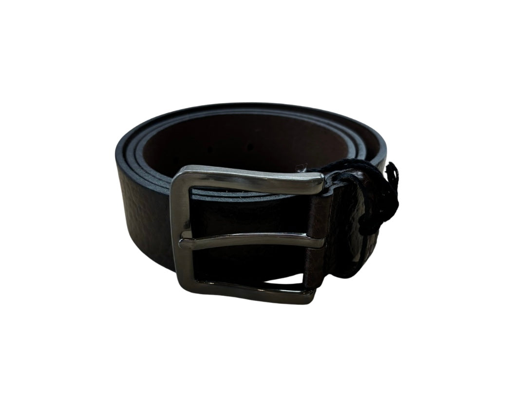 Eros Brown Belt with Silver Hardware