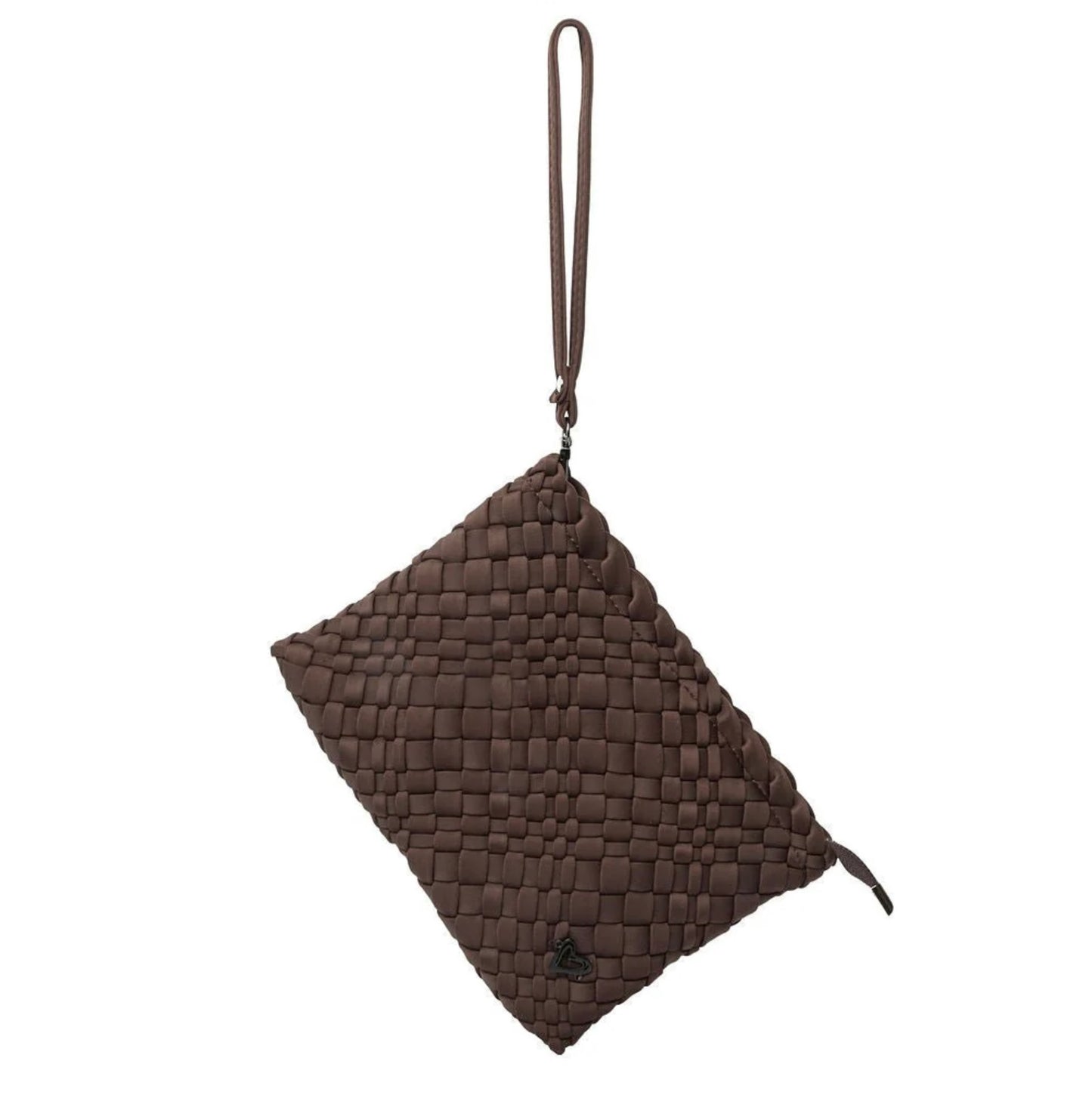 London Large Woven Bag With Matching Wristlet — Espresso