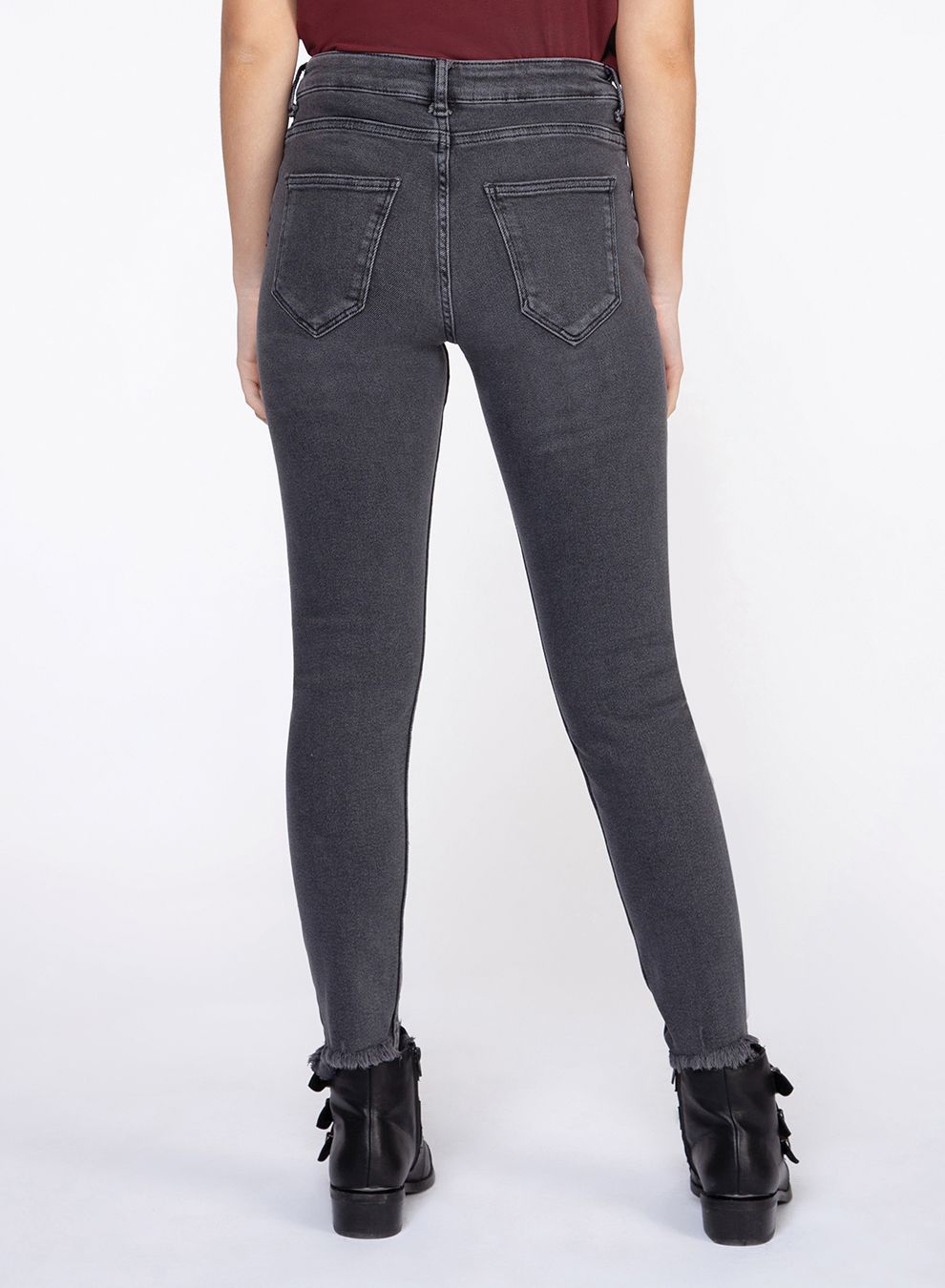 Frayed Grey Wash Jeans