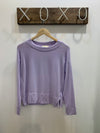 Purple Soft Solid Johnny Sweater