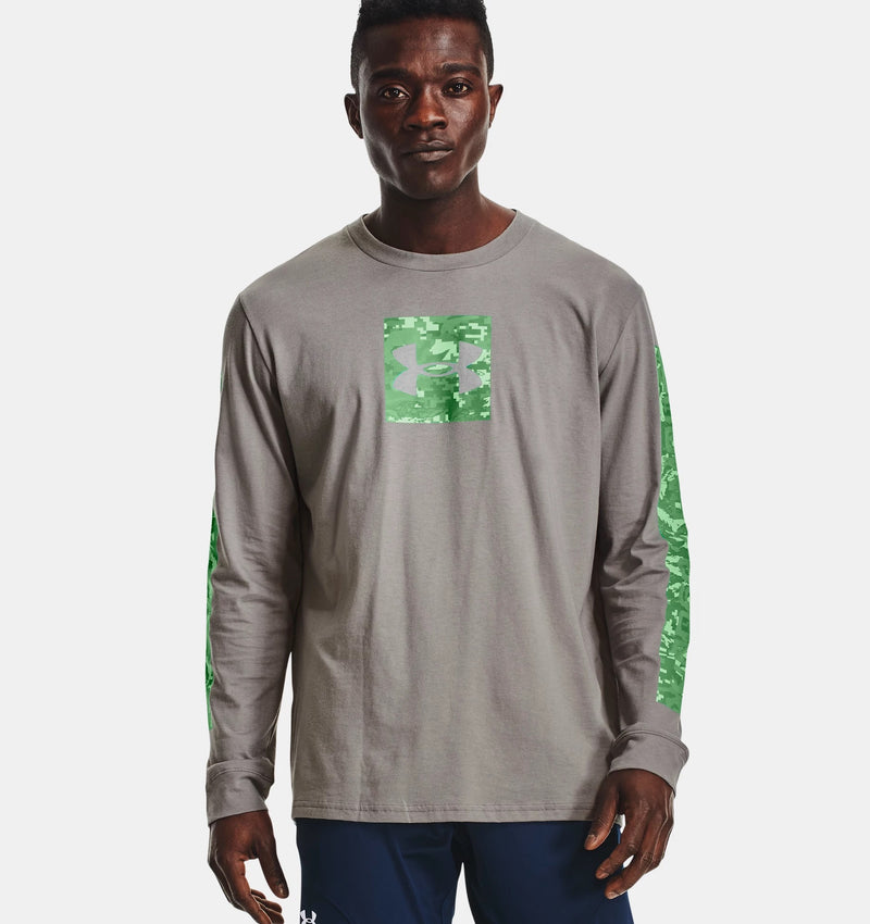 Camo Boxed Sportstyle Long Sleeve — Green/Grey