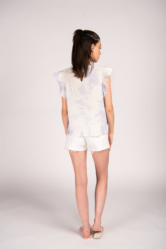 Cotton Cloud Dye Ruffle Top