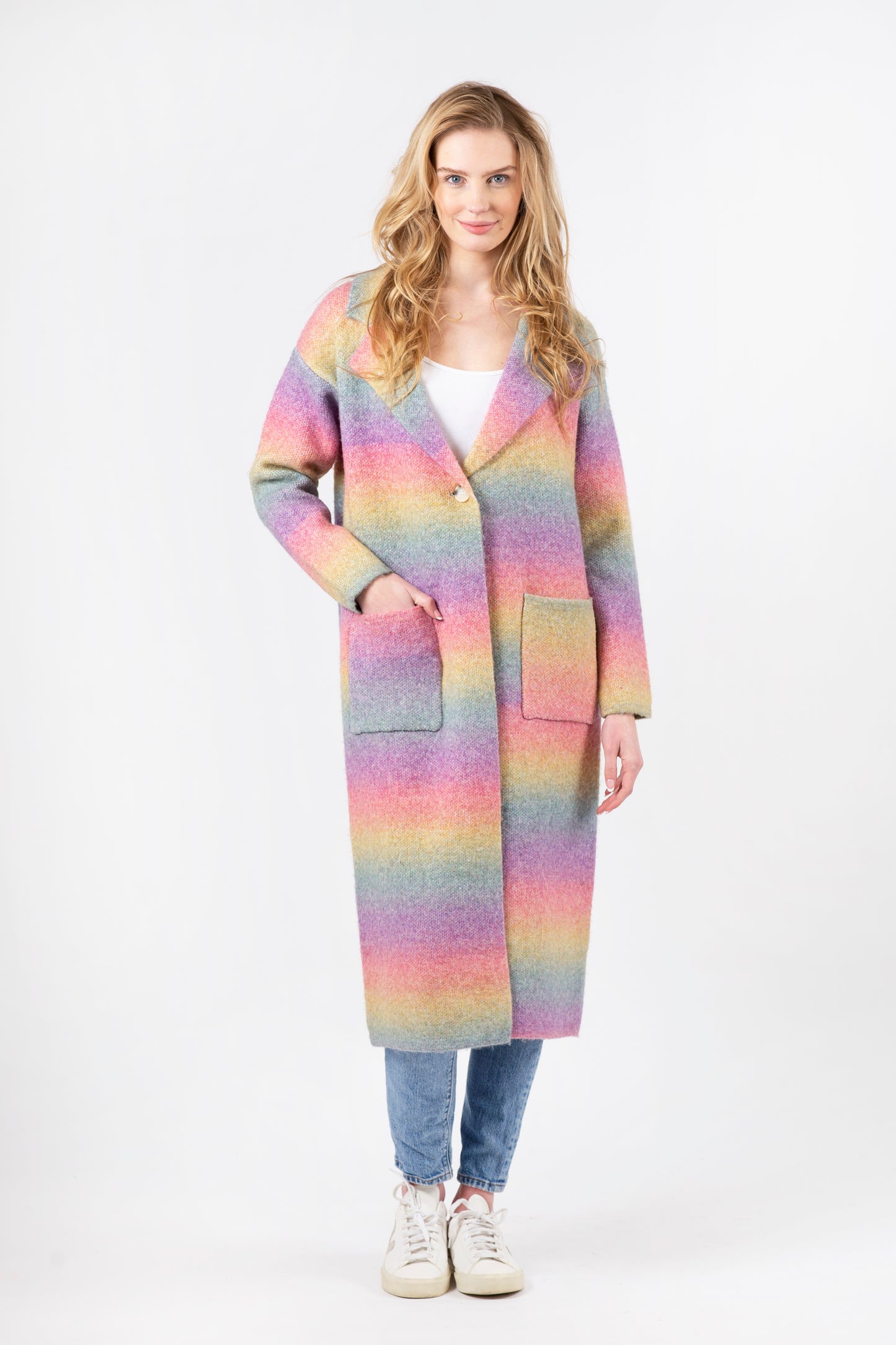 Jimmi Long Ombre Coat with Pockets