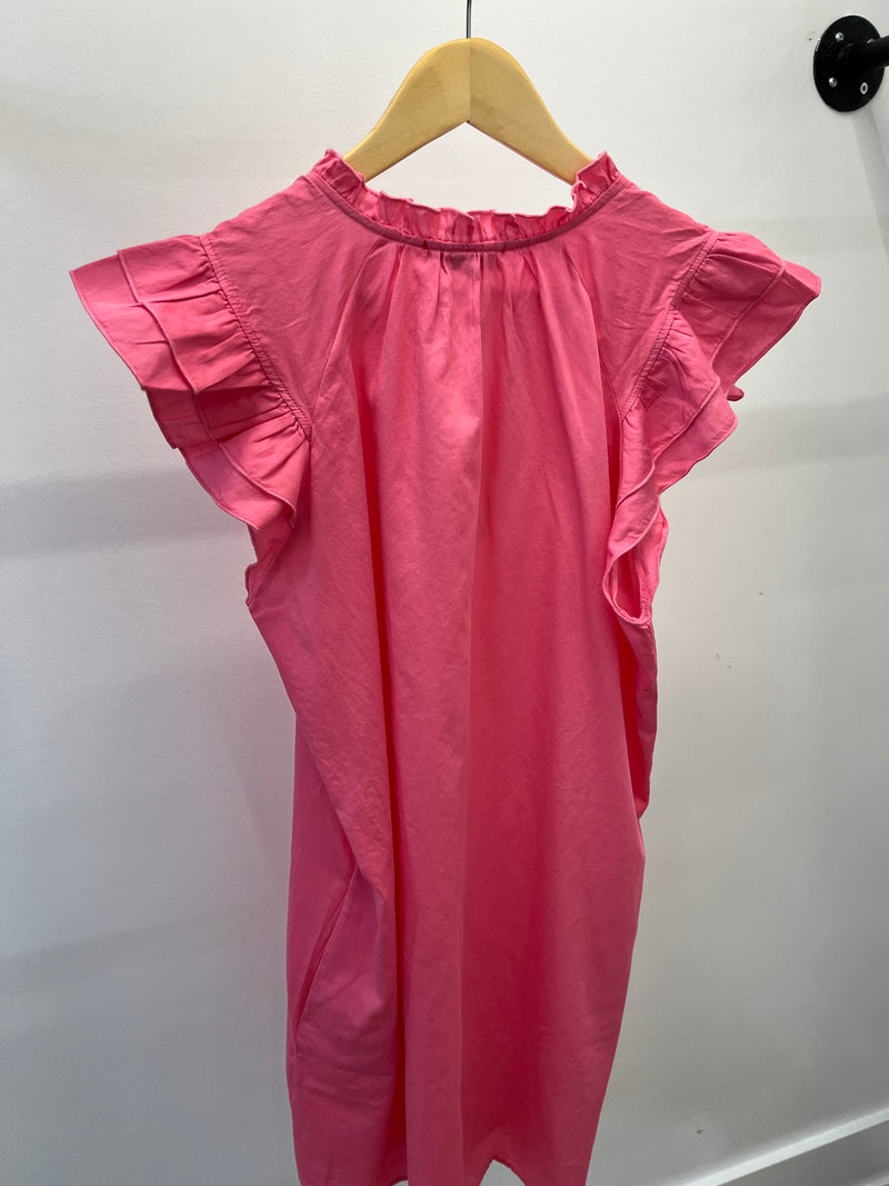 Pink Poplin Solid Dreamy Dress