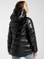 Black Shine Quilted Puffer