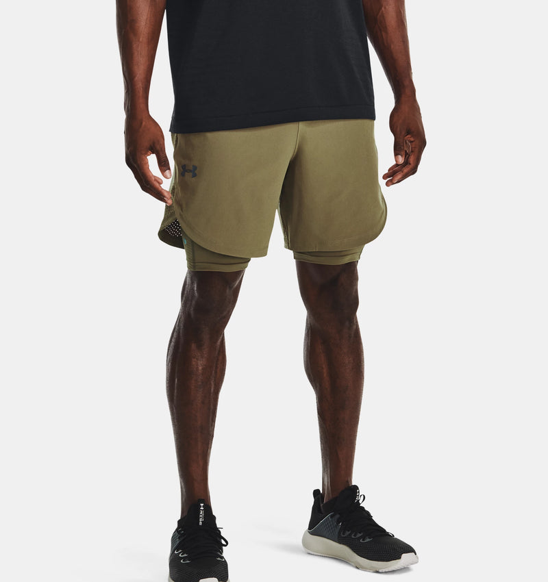Green Stretch Woven Shorts