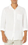 Benton Woven Linen Long Sleeve — White