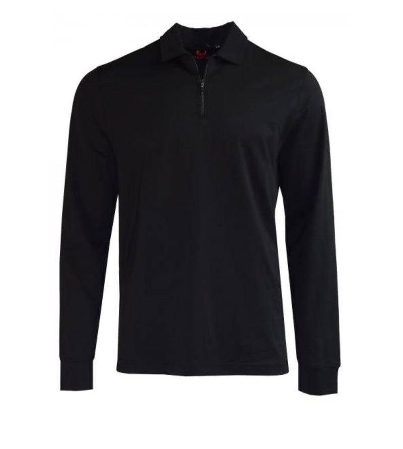 Black Long Sleeve Polo