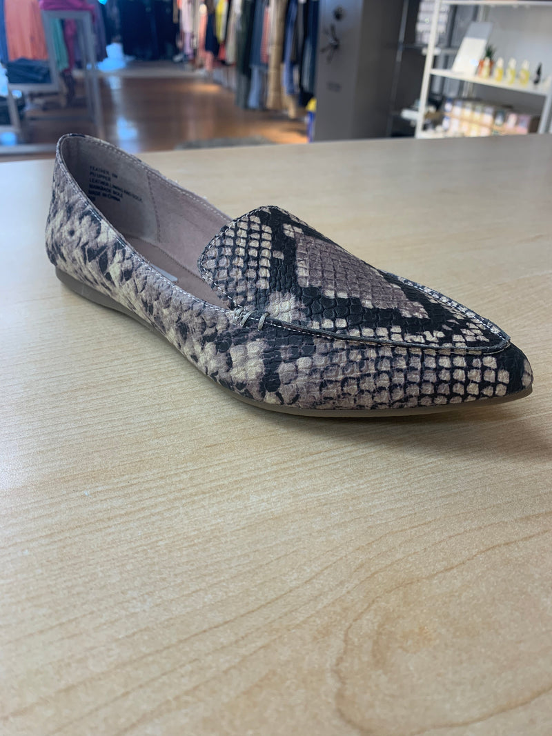 Feather Snake Print Flats