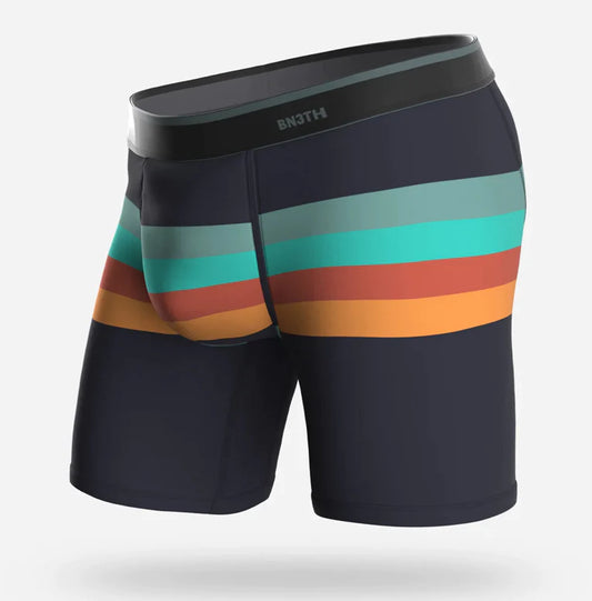 Classic Boxer Brief Print — Retrostripe Dark Navy