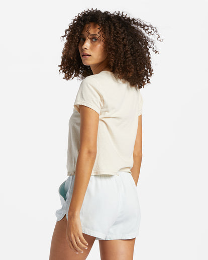 Road Trippin Elastic Waist Shorts — Light Blue