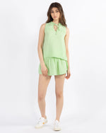 Green Cotton Solid Bella Top