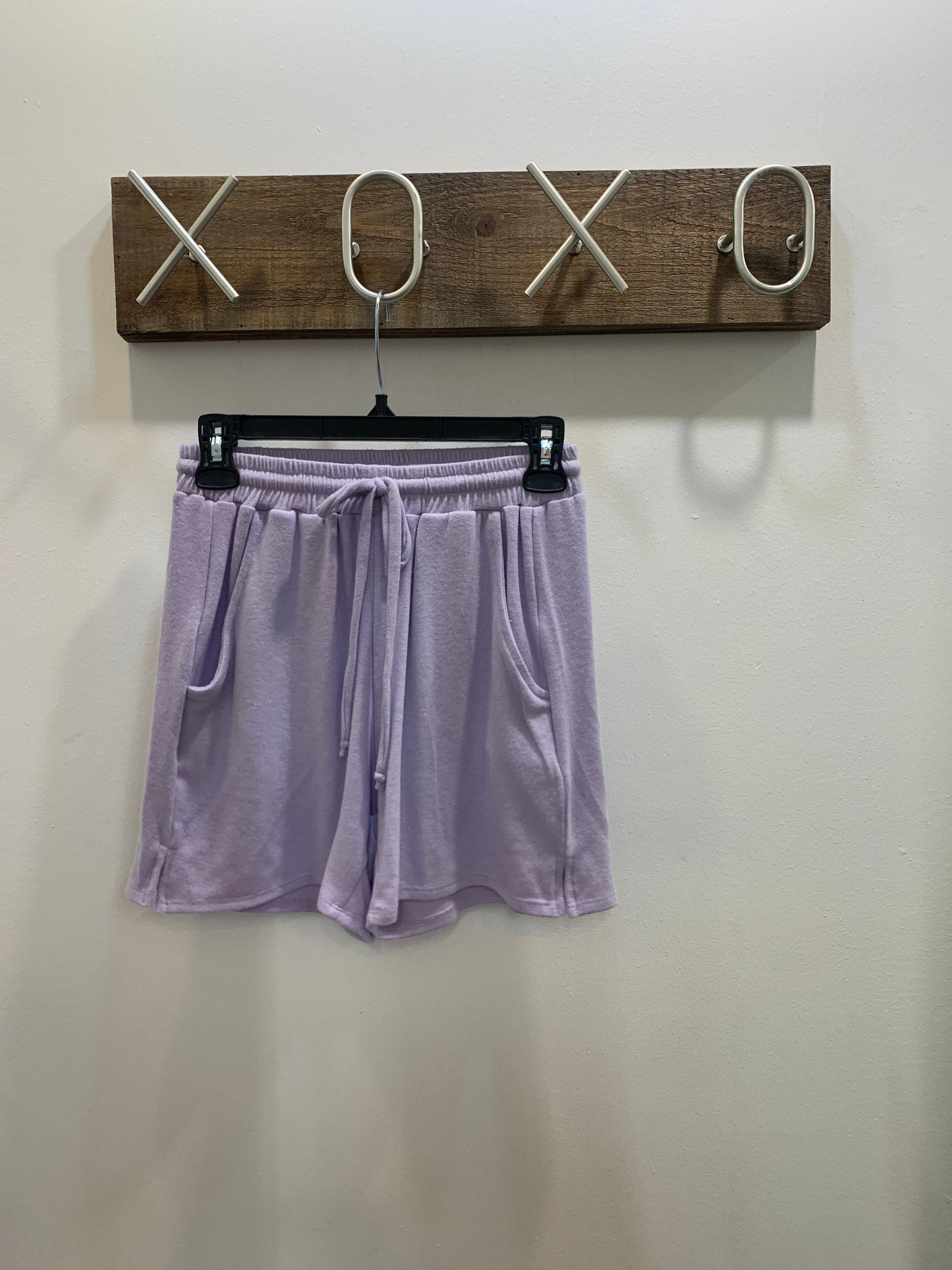 Purple Solid Soft Shorts