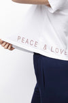Peace & Love Slogan Printed T-shirt