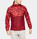Red Sportstyle Woven Layer Hoodie