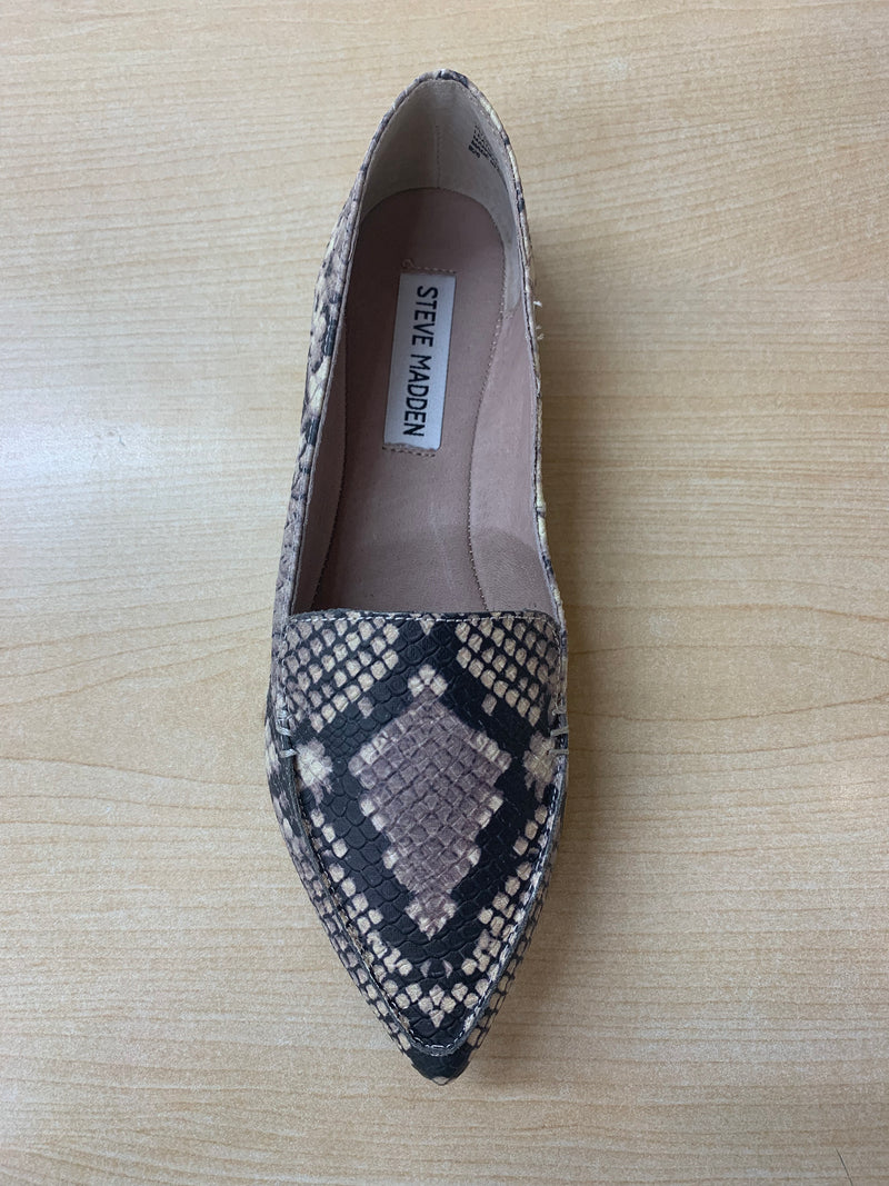 Feather Snake Print Flats