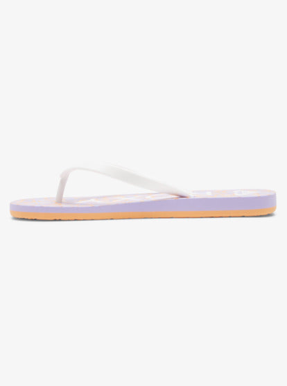 Tahiti Flip-Flops — White/Lavender