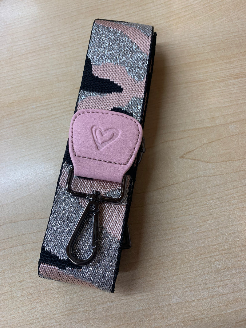 2" Pink Camo Print Bag Strap