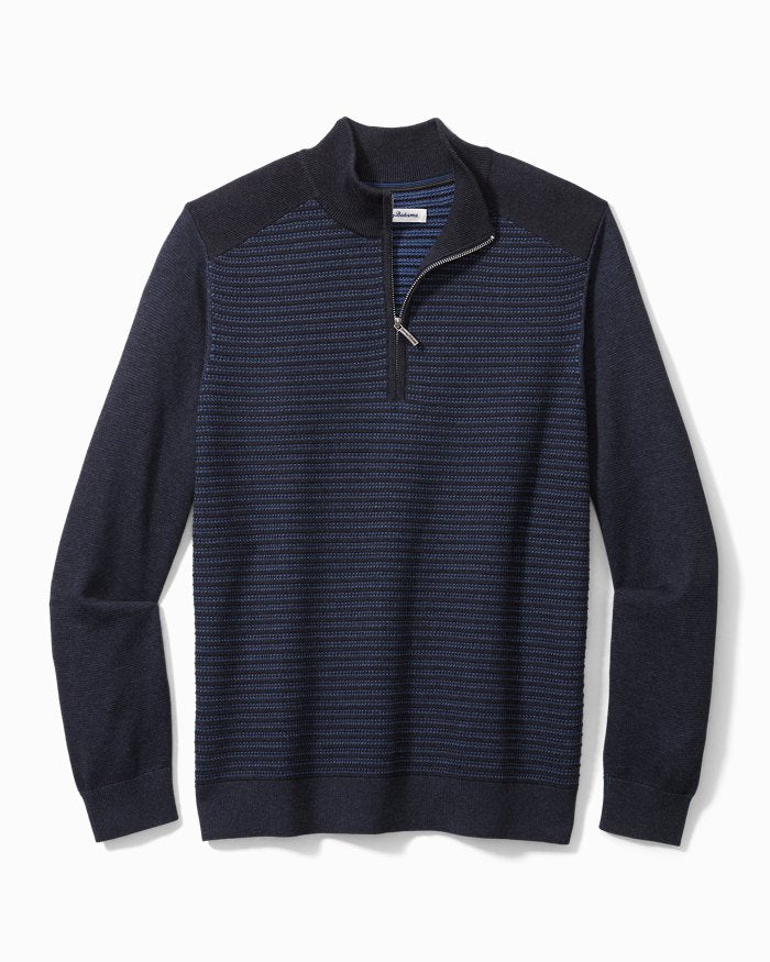 Seaport Half-Zip Sweater — Navy
