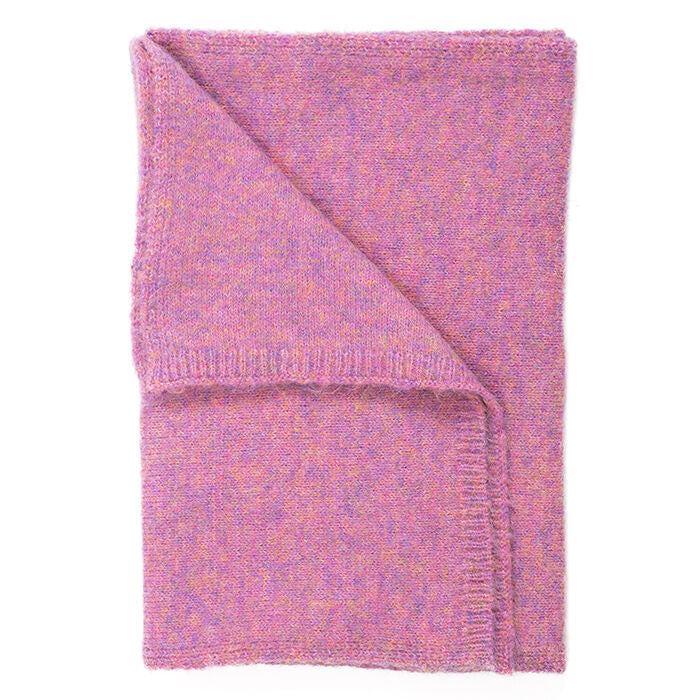 Marled Knit Scarf | Pink/Blue Marl