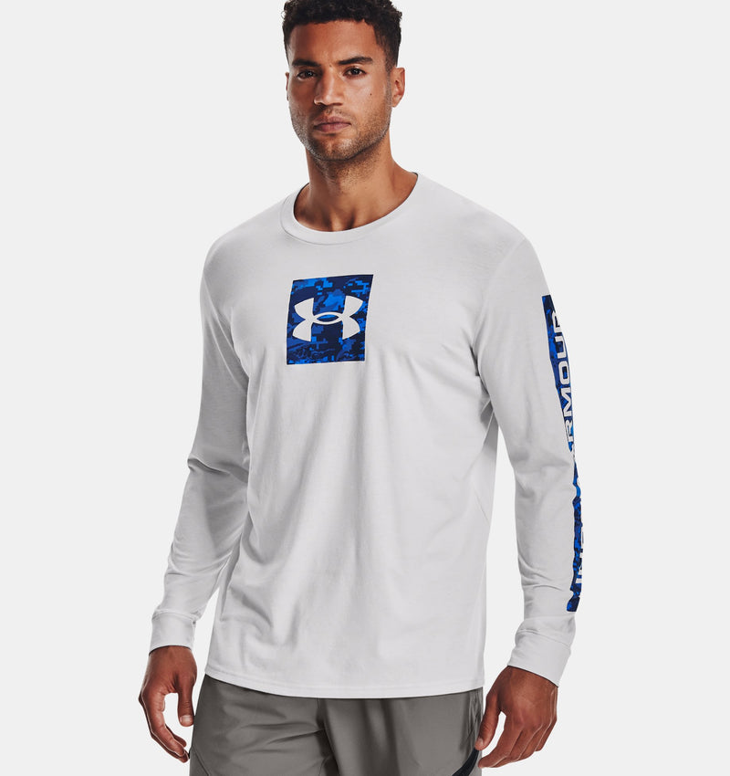 Camo Boxed Sportstyle Long Sleeve — Blue/Grey
