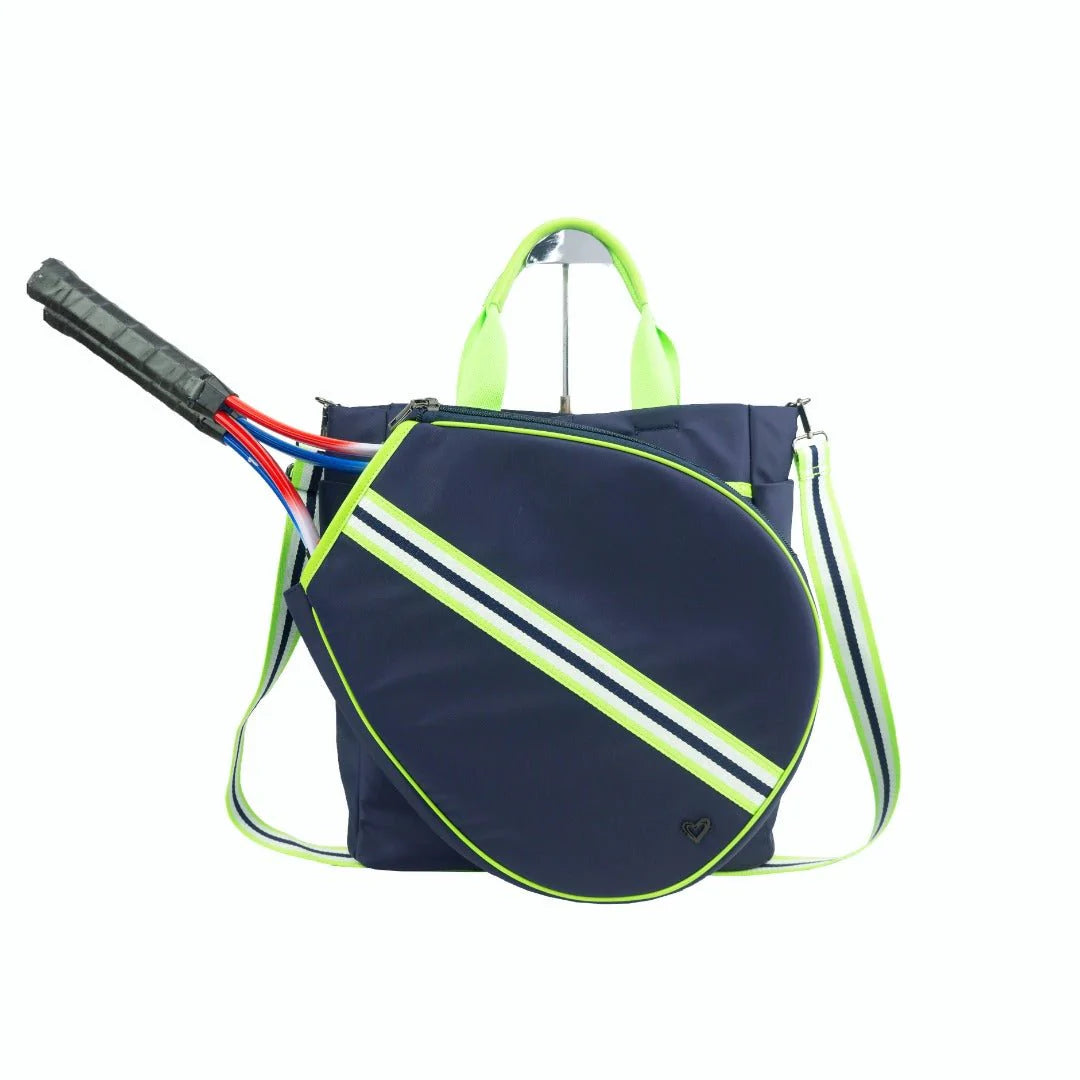 Tofino Tennis Bag - Navy & Neon