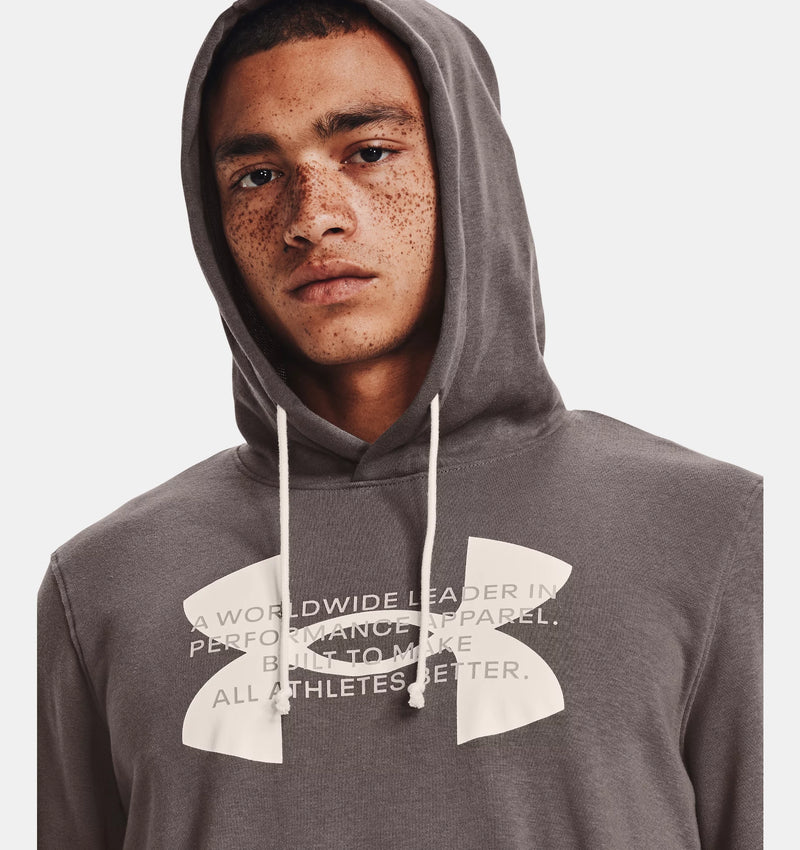 Rival Terry Logo Hoodie — Grey