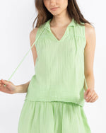 Green Cotton Solid Bella Top