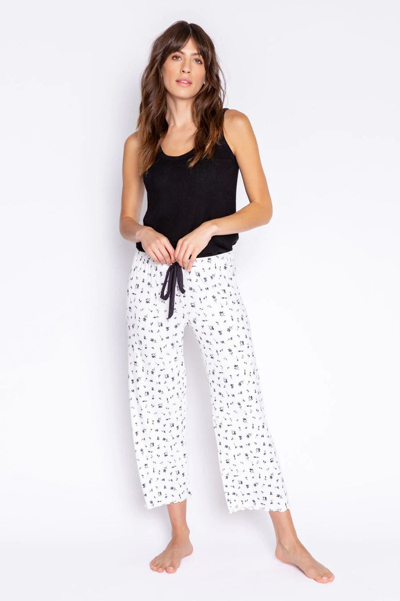 Around the Edges Floral Crop Pant