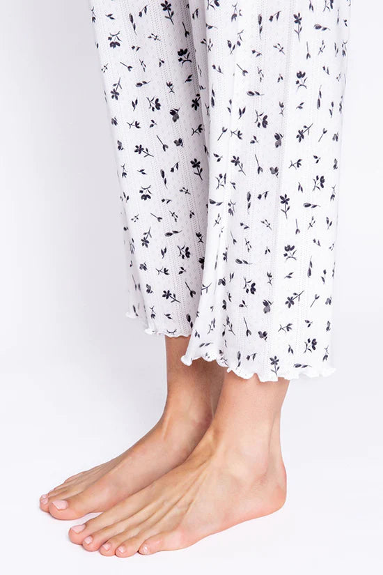 Around the Edges Floral Crop Pant