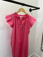 Pink Poplin Solid Dreamy Dress