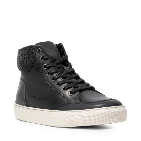 Stahl Black Leather Sneaker