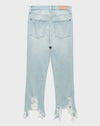 High Waist Slim Kick With Frayed Hem