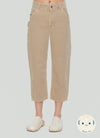 High Rise Straight Pant — Medium Tan