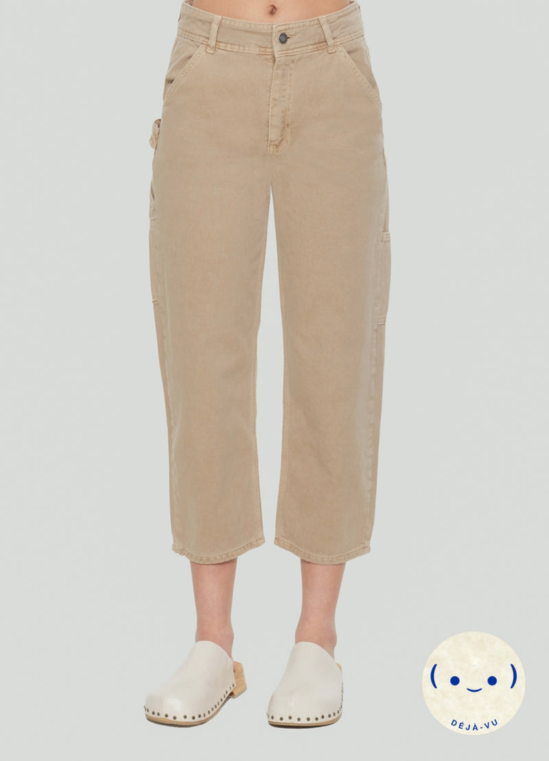 High Rise Straight Pant — Medium Tan