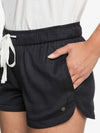 Black New Impossible Love Beach Shorts
