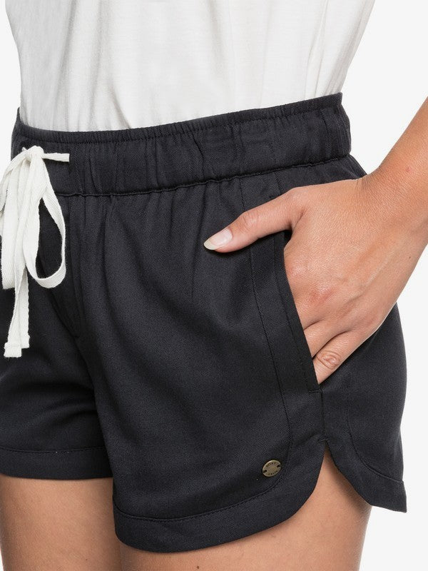Black New Impossible Love Beach Shorts