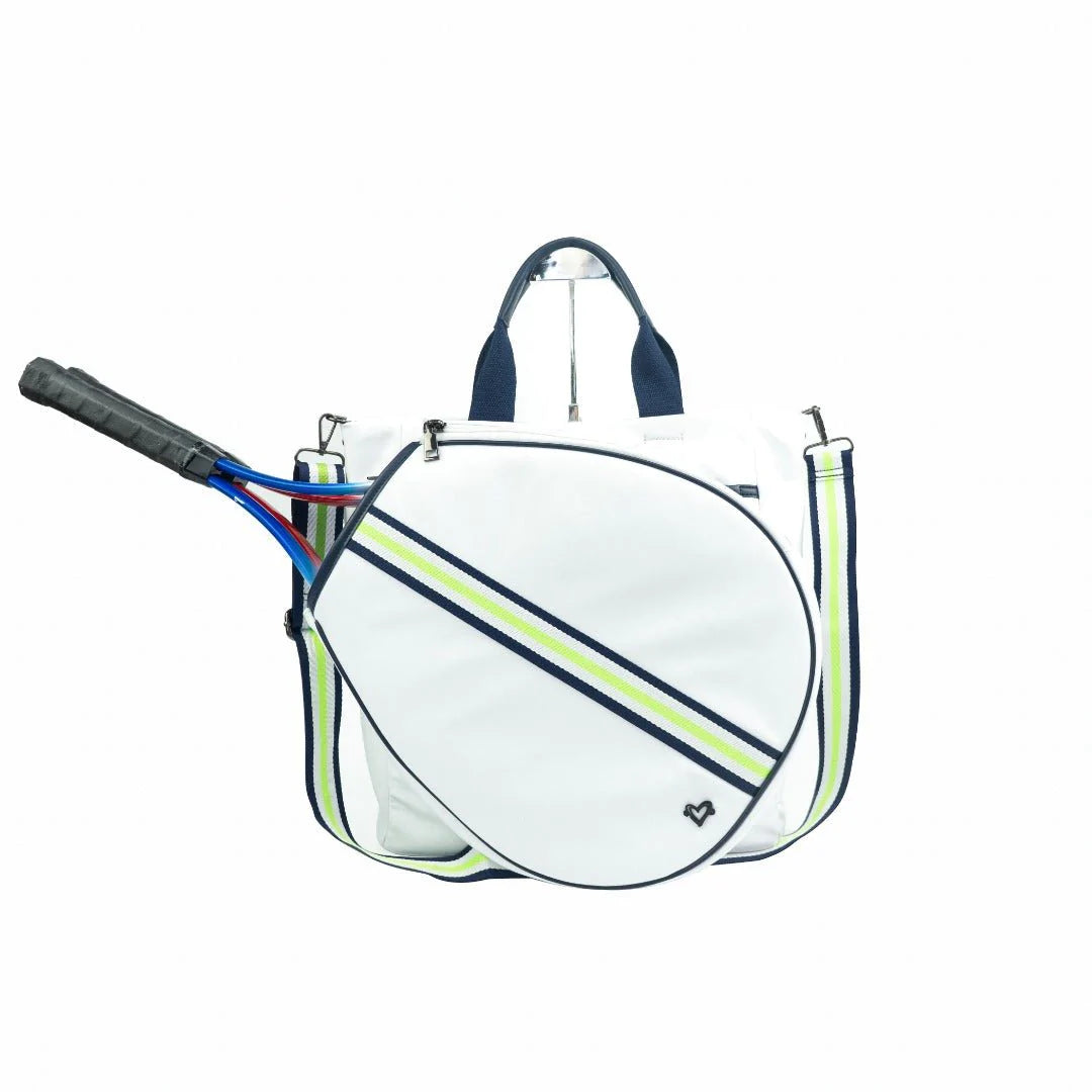 Tofino Tennis Bag - White & Neon
